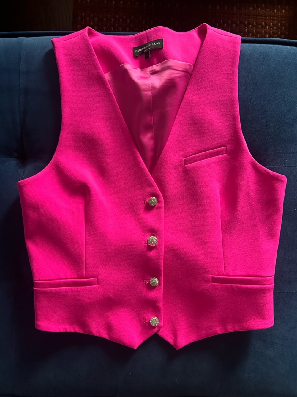 Generation Love Fuscia Vest. Size Large but fits like a Medium. Like-new.